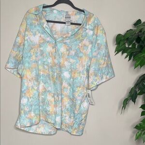 Bon Worth Pastel Floral Button Down Shirt